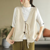 Retro Style Green Buckle Chinese Style Vest Coat