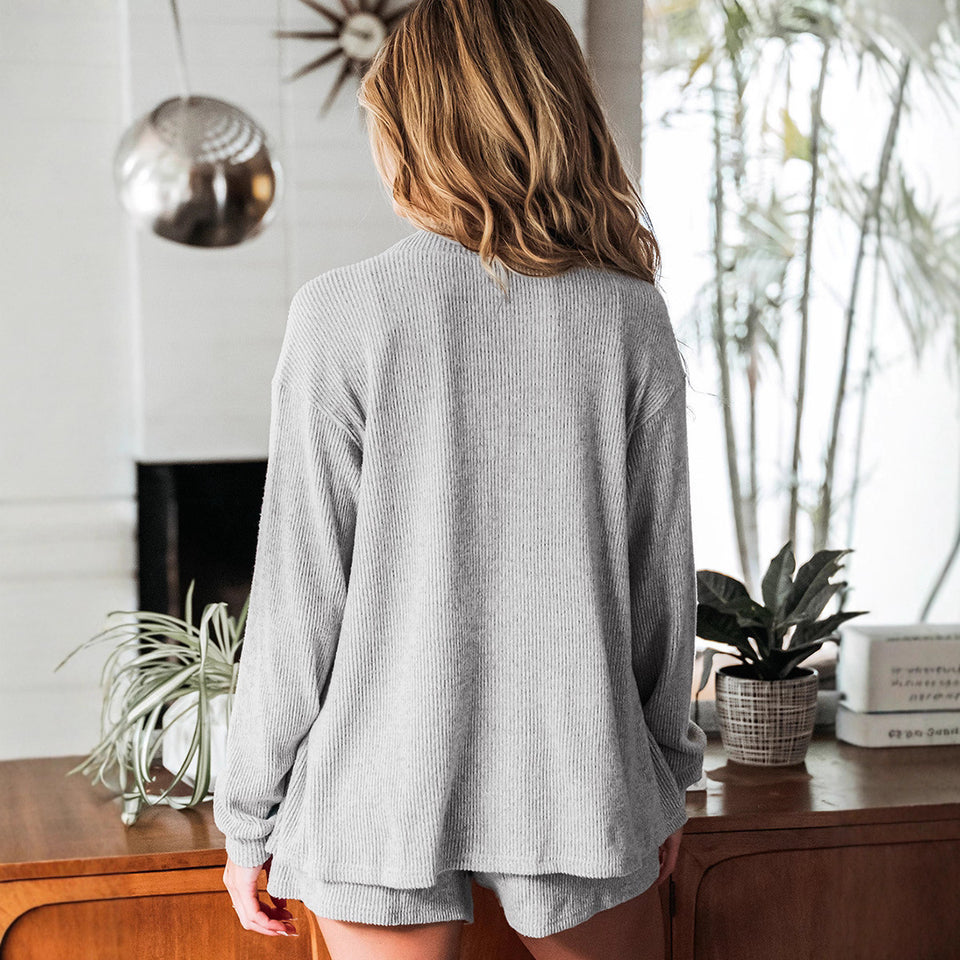 New Pure Color Comfort Casual Suit For Women