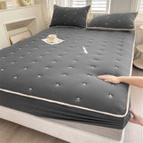 New Soybean Fiber Quilted Fitted Sheet Single Piece