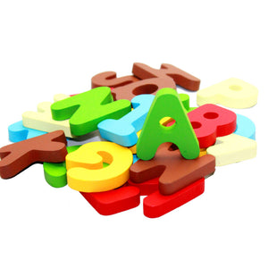 Building block alphabet puzzle toy