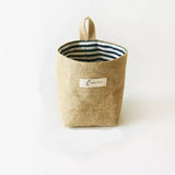 Cotton And Linen Creative Storage Hanging Bag Wall Behind The Door Desktop Debris Jute Storage Bag
