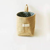 Cotton And Linen Creative Storage Hanging Bag Wall Behind The Door Desktop Debris Jute Storage Bag