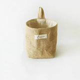 Cotton And Linen Creative Storage Hanging Bag Wall Behind The Door Desktop Debris Jute Storage Bag