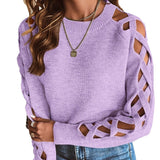 Women's Hollow Sweater Sweater Top Thin Spring Autumn Underwear Bottoming Shirt