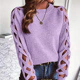 Women's Hollow Sweater Sweater Top Thin Spring Autumn Underwear Bottoming Shirt