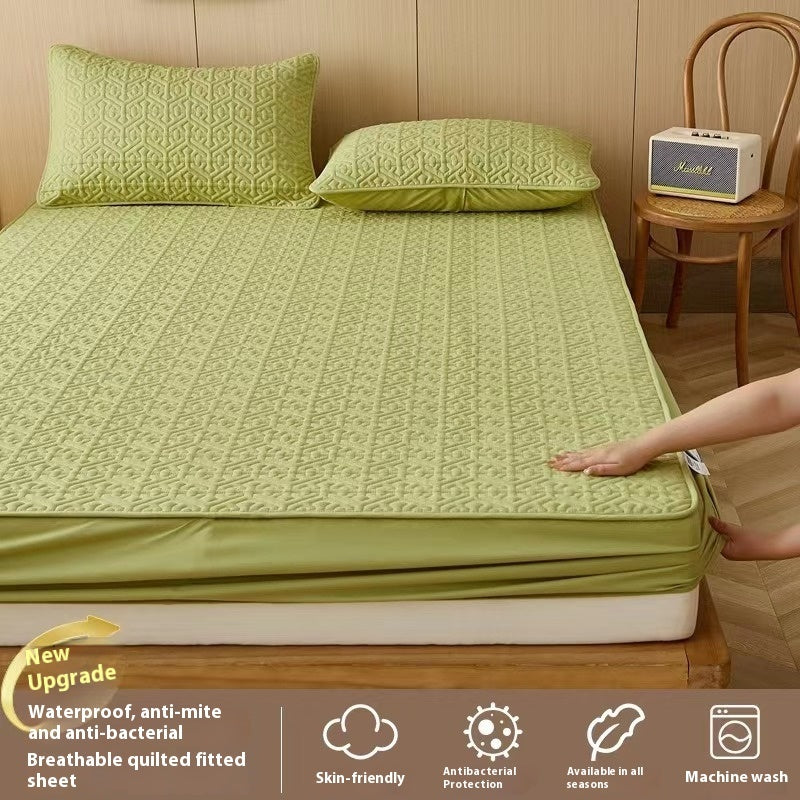 Quilted Fitted Sheet Single-piece Antibacterial Fiber Thickening