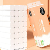 Wood Pulp Coreless 12 Rolls Household Sanitary Roll Paper