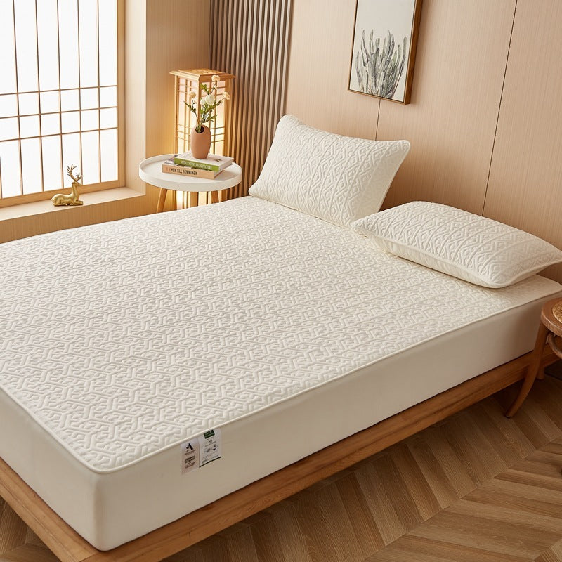 Quilted Fitted Sheet Single-piece Antibacterial Fiber Thickening