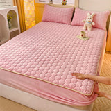Three-dimensional Jacquard Quilted Fitted Sheet Tatami Milk Velvet Pad