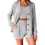 New Pure Color Comfort Casual Suit For Women