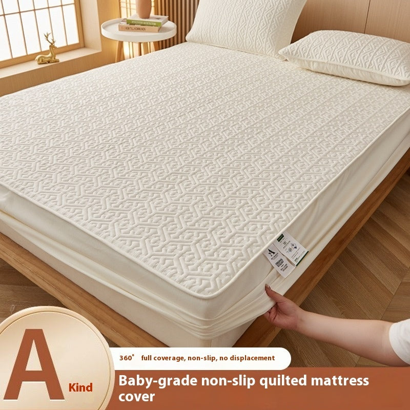 Quilted Fitted Sheet Single-piece Antibacterial Fiber Thickening