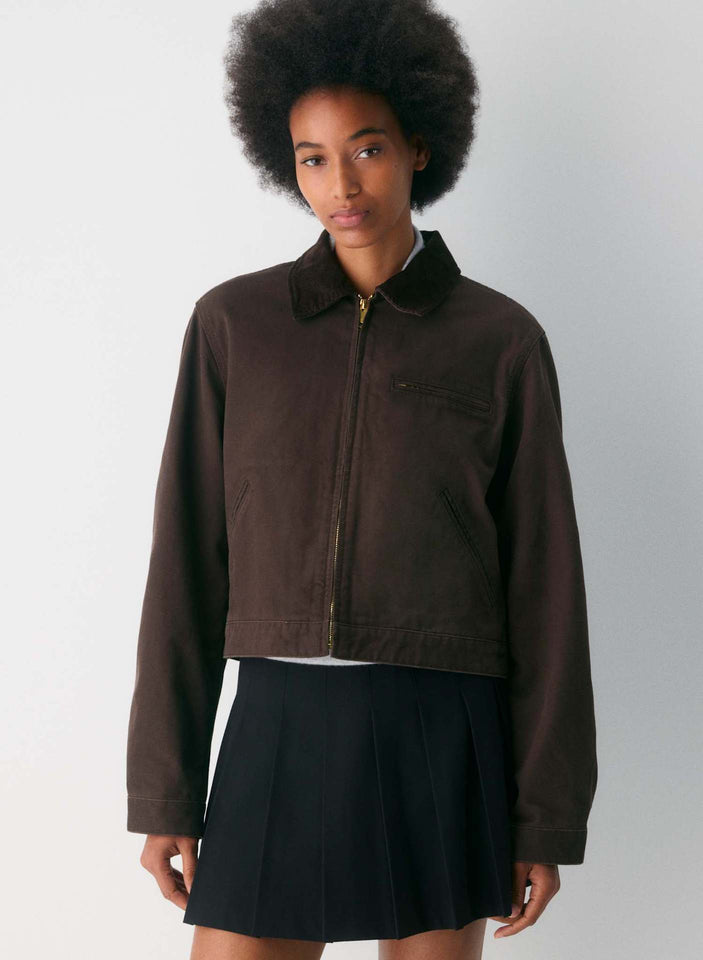 American Vintage Overalls Jacket Fall Winter Coat Top Short