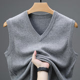 Wool Men's V-neck Middle-aged And Young Vest