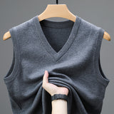 Wool Men's V-neck Middle-aged And Young Vest