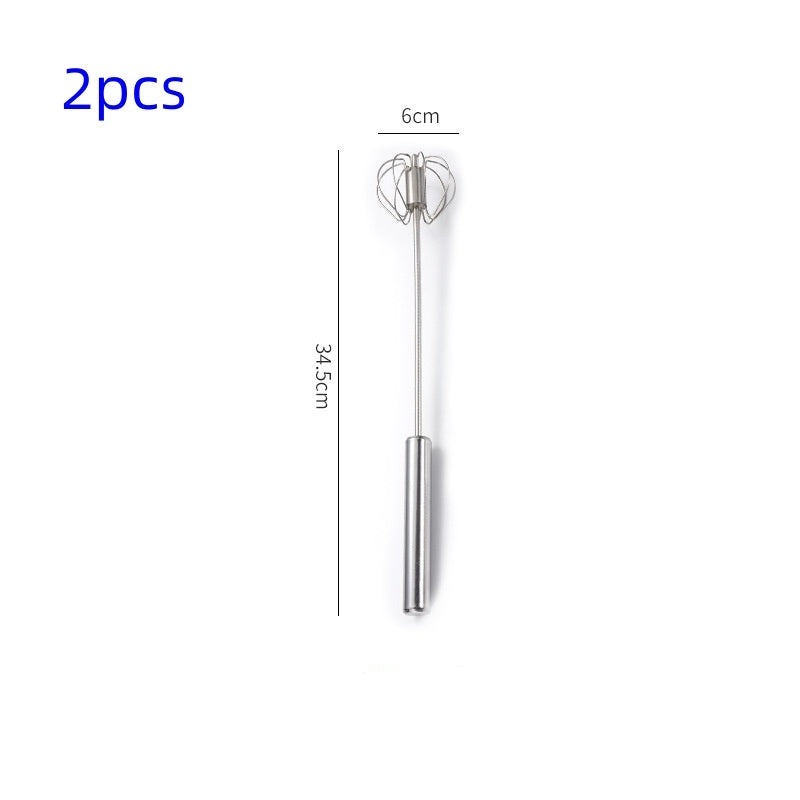 Egg Beater Household Mini Semi-automatic Manual Hand-held Cream Blender Stainless Steel Crack