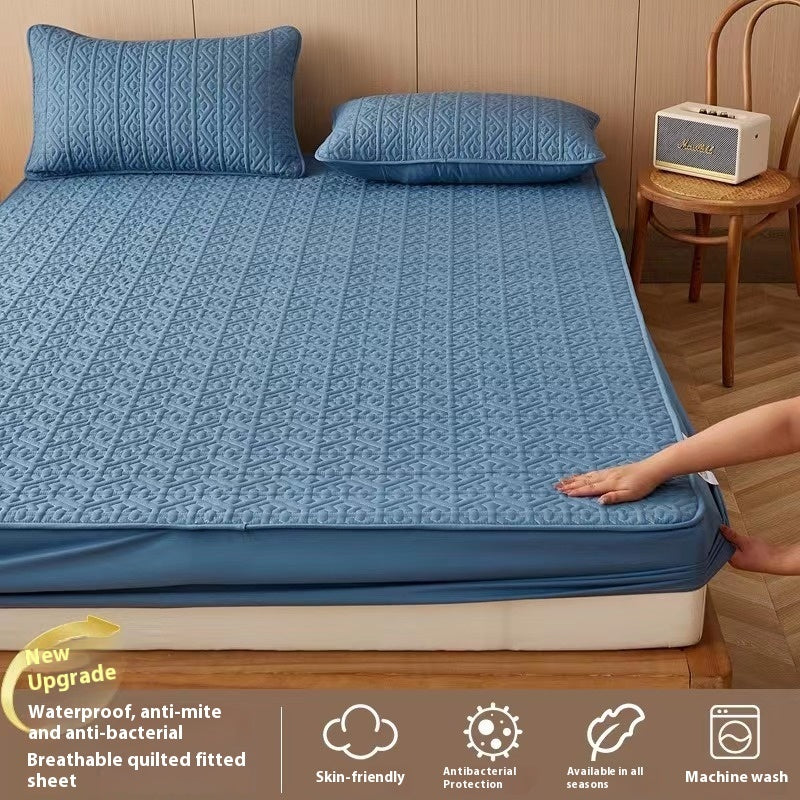 Quilted Fitted Sheet Single-piece Antibacterial Fiber Thickening