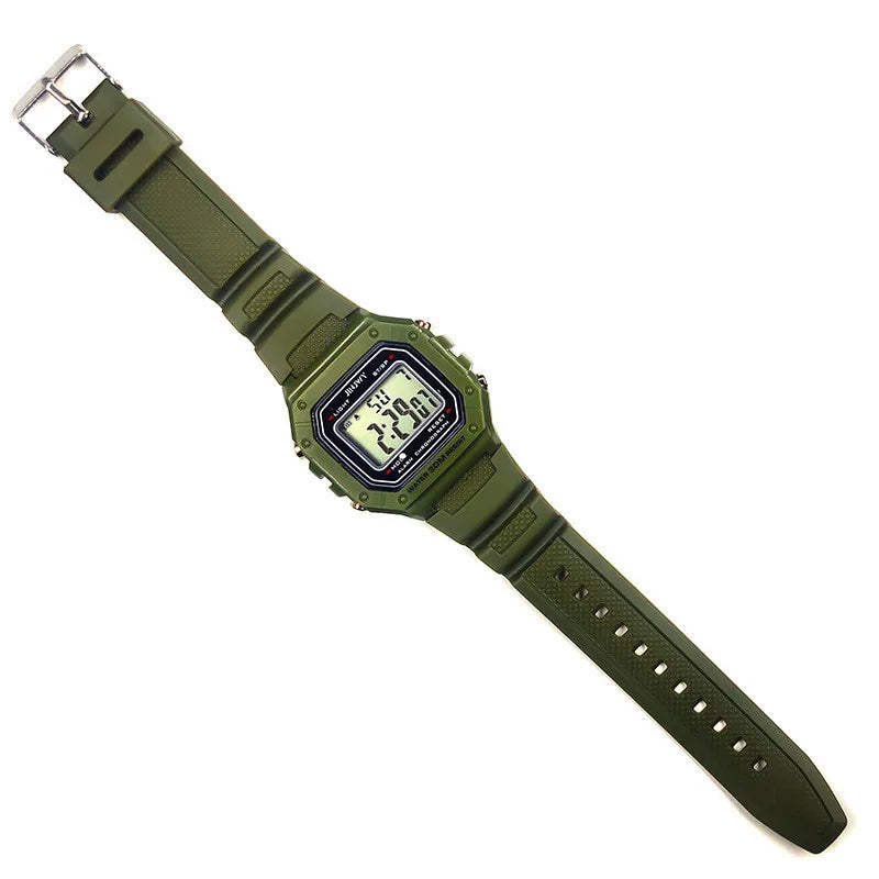Fashion Men Digital Wristwatches Sport Army Green Mens Watches Luxury Led Electronic Clock Waterproof Square Dial Reloj Hombre