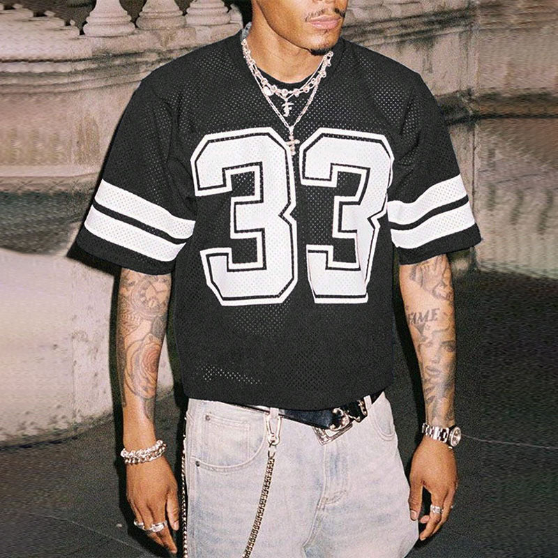 Digital Printing Sports Jersey Casual Loose Short Sleeves T-shirt