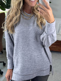 Women's Casual Round Neck Long Sleeve Pullover Hoodie All-matching
