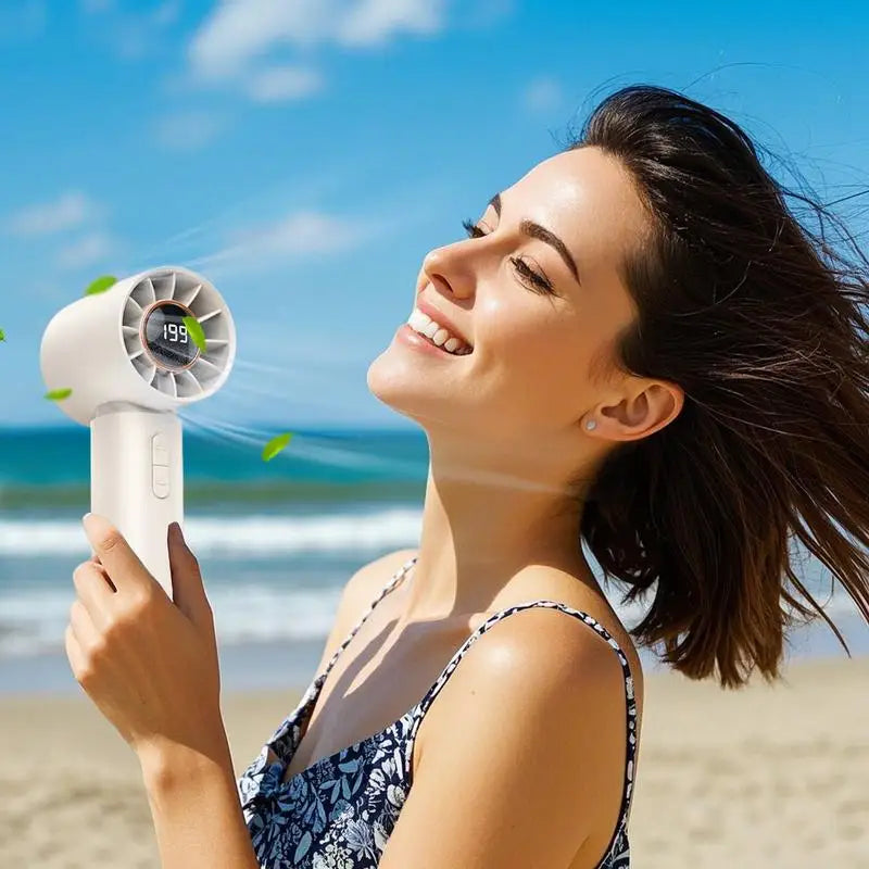 Portable Fan Travel Handheld Personal Fan With Air Turbo Tech Multi-Speed Adjustment Battery Operated Cool Gadgets For Camping