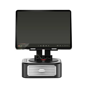 Phone Holder With Speaker Tablet Phone Holder With Wireless Speaker Anti-Slip Base Stereo Surround Sound Cool Tech Gadgets For