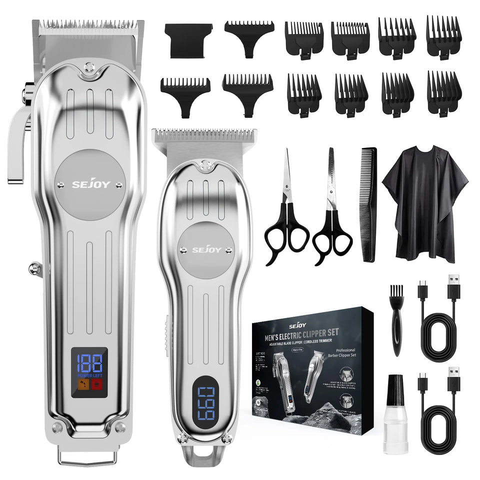 Hair Clipper Electric Hair Trimmer Set For Men Rechargeable Cordless Haircut Machine for Barber