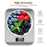 10kg Kitchen Scale,Digital Kitchen Scale with Tare Function, Electronic Coffee Brewing Scale, LCD Display Stainless Steel Screen