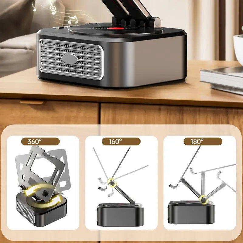 Phone Holder With Speaker Tablet Phone Holder With Wireless Speaker Anti-Slip Base Stereo Surround Sound Cool Tech Gadgets For