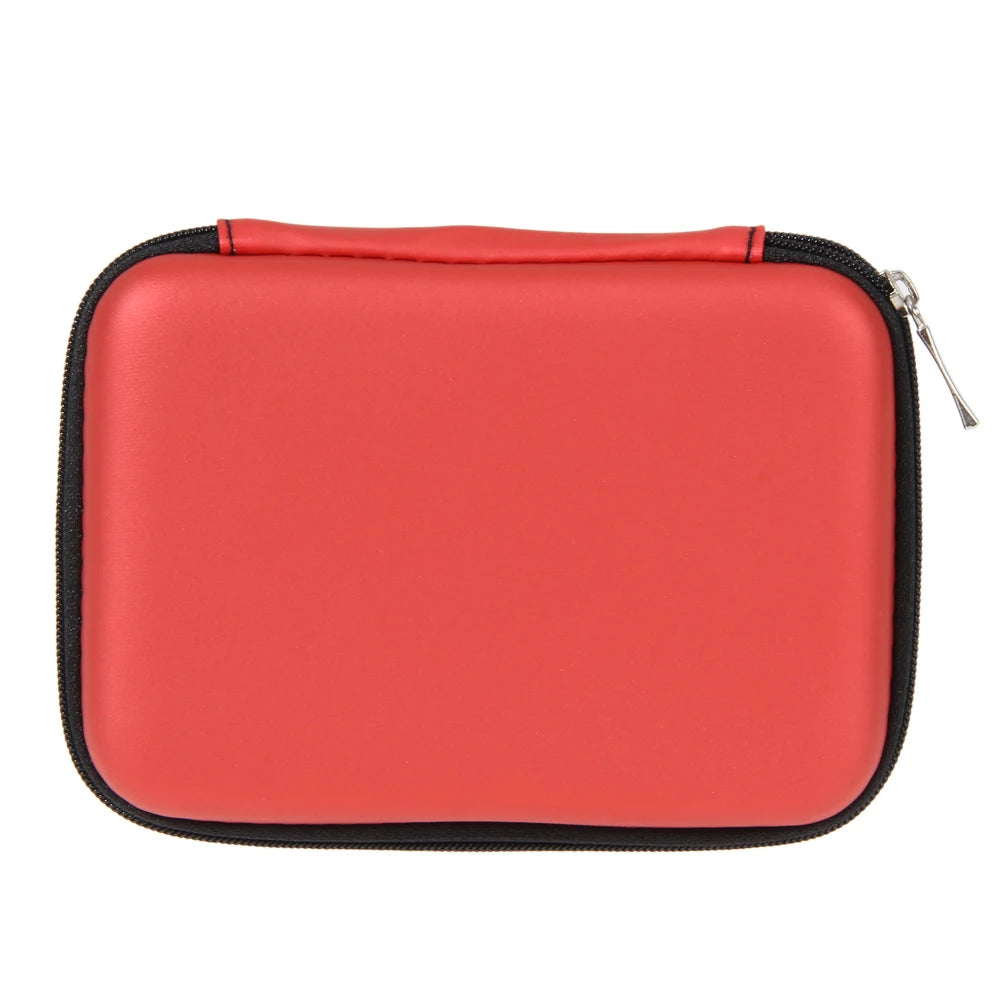 EVA Hard Carrying Case Charger U Disk Zipper Pouch with Mesh Pocket Tech Gadgets Portable Case 2.5inch Hard Drive Earphone Case
