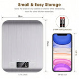 10kg Kitchen Scale,Digital Kitchen Scale with Tare Function, Electronic Coffee Brewing Scale, LCD Display Stainless Steel Screen