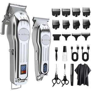 Hair Clipper Electric Hair Trimmer Set For Men Rechargeable Cordless Haircut Machine for Barber