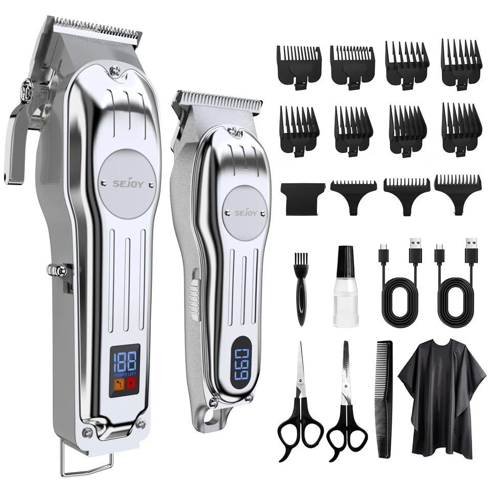 Hair Clipper Electric Hair Trimmer Set For Men Rechargeable Cordless Haircut Machine for Barber