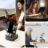 Phone Holder With Speaker Tablet Phone Holder With Wireless Speaker Anti-Slip Base Stereo Surround Sound Cool Tech Gadgets For