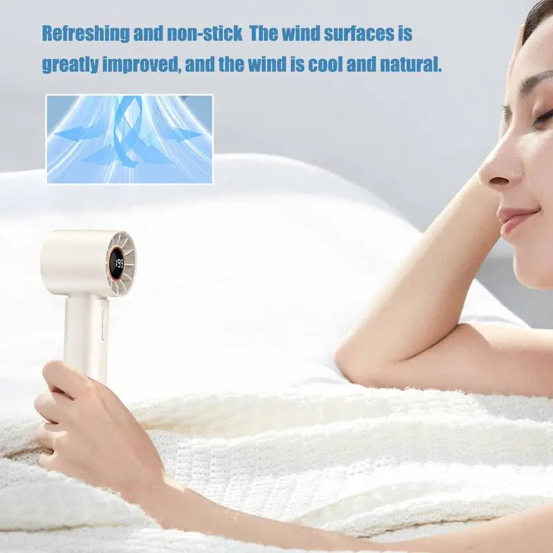 Portable Fan Travel Handheld Personal Fan With Air Turbo Tech Multi-Speed Adjustment Battery Operated Cool Gadgets For Camping