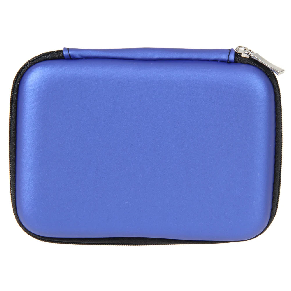 EVA Hard Carrying Case Charger U Disk Zipper Pouch Shockproof Tech Gadgets Portable Case Waterproof for Earphone/Charging Cable