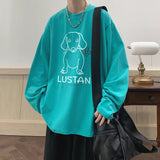 Cartoon Puppy Printed Long Sleeve T-shirt