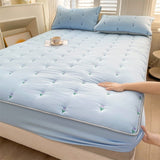 New Soybean Fiber Quilted Fitted Sheet Single Piece