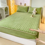 Three-dimensional Jacquard Quilted Fitted Sheet Tatami Milk Velvet Pad