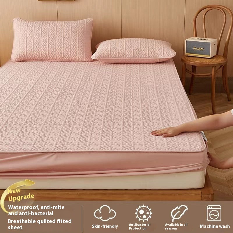 Quilted Fitted Sheet Single-piece Antibacterial Fiber Thickening