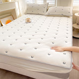 New Soybean Fiber Quilted Fitted Sheet Single Piece