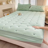 New Soybean Fiber Quilted Fitted Sheet Single Piece