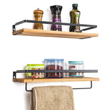 Suspended Wall Shelf Wooden Floating Shelf Bathroom Storage Shelf Kitchen Living Room Wall-mounted Partition