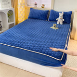Three-dimensional Jacquard Quilted Fitted Sheet Tatami Milk Velvet Pad