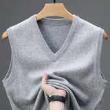 Wool Men's V-neck Middle-aged And Young Vest